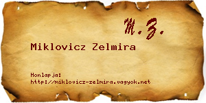 Miklovicz Zelmira névjegykártya